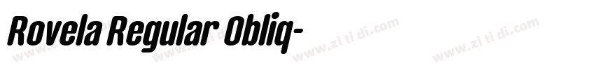 Rovela Regular Obliq字体转换